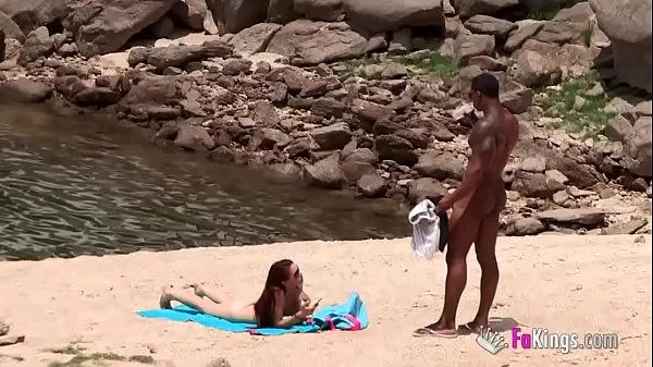 Watch The massive cocked black dude picking up on the nudist beach. So easy, when you're armed with such a blunderbuss total Tube