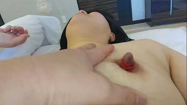 Watch After sucking the nipple of her beloved wife Yukie, wrap it with a string to prevent it from returning total Tube