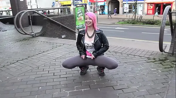 Watch Beautiful and very slutty slut shows her ass in public while pissing between her legs total Tube