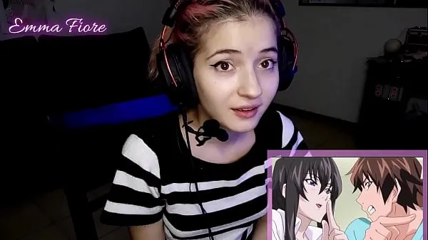 Watch 18yo youtuber gets horny watching hentai during the stream and masturbates - Emma Fiore total Tube