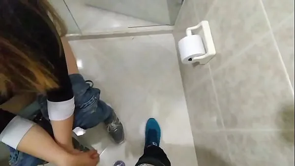 Watch I found my stepcousin in the bathroom and she sucks me total Tube