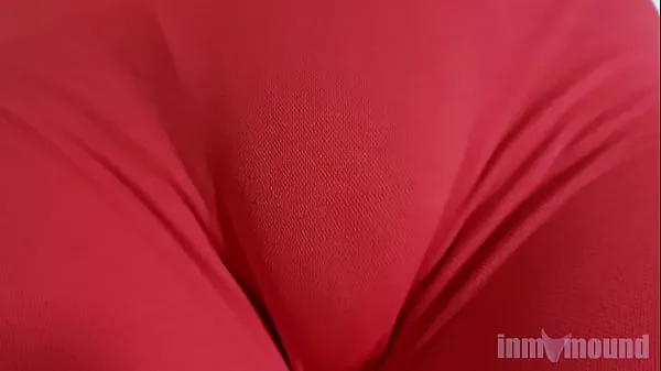 Watch Part 2 - Trying on new Leggings like a youtuber. In part 1 I couldn't resist showing my pussy, in this one, I just showed my pussy mound through my tight pants total Tube