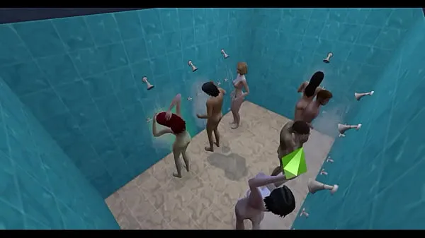 Watch A group of girls shower shamelessly in a public restroom total Tube